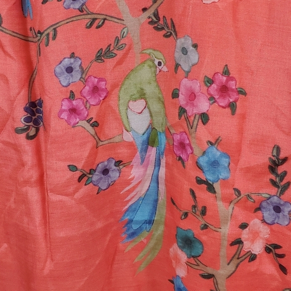 Bella Tu XL Avery Beaded Floral Phesant Bird Dress - Picture 7 of 10